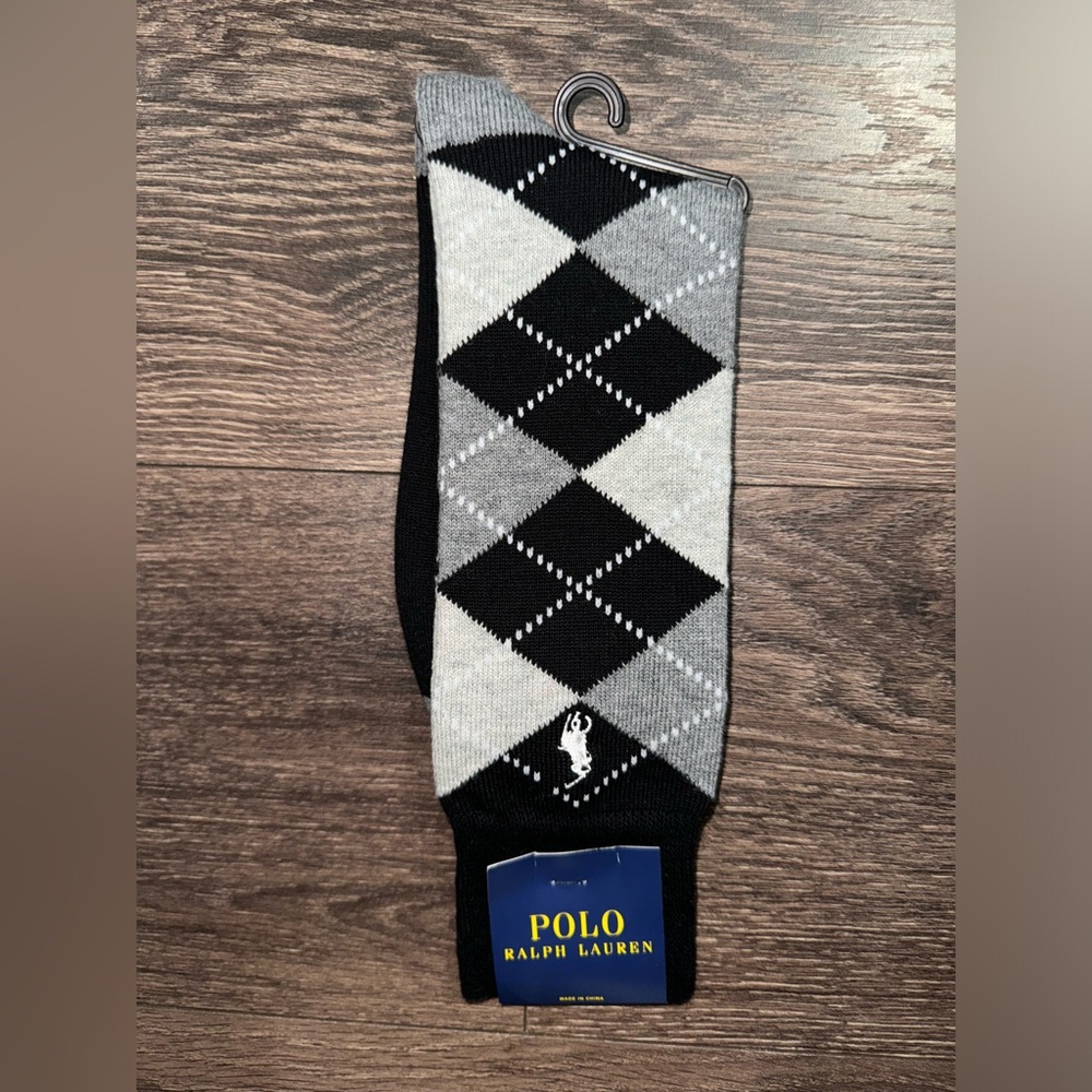 Polo Ralph Lauren Men’s Black Diamond Socks NWT